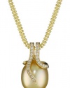 TARA Pearls Oscar Collection Gold South Sea 11x13mm Pearl Pendant Necklace