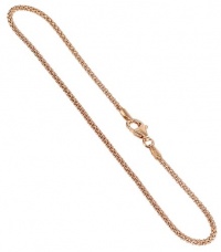 14k Rose Gold over Sterling Silver Vermeil 1.6mm Popcorn Chain 14 to 30 inch