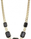 Anne Klein PALATINE Gold-Tone Jet Frontal Necklace