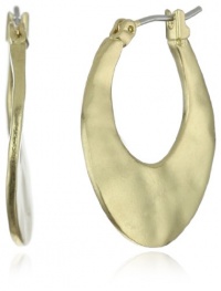 Kenneth Cole New York Gold-Tone Oval Hoop Earrings