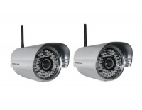 2 Pack - Foscam FI8905W Outdoor Wireless/Wired IP Camera Waterproof with 30 Meter Night Vision and 6mm Lens (42? Viewing Angle)- Silver