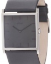 a.b. art Unisex EL106 Series EL Stainless Steel Swiss Quartz Grey Dial and Leather Strap Watch