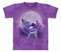 Loving Wolves T-Shirt by The Mountain 100% Cotton Short Sleeve Teen & Adult Size Shirt  Purple(Medium Adult)