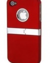 MetaiCase Deluxe Red AT&T Verizon Iphone 4 4S 4G Case Cover with Kickstand