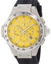 Swiss Legend Men's 40051-07-R Maverick Chronograph Yellow Dial Black Silicone Watch