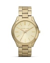 Get a fresh face with this gold tone watch from MICHAEL Michael Kors. It's three-hand movement is ever-practical while it's superfine dial and gold indexes lend this piece a distinctive look.