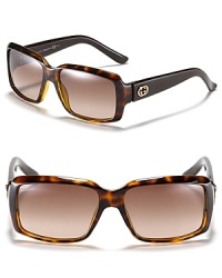 Rectangle sunglasses with thick tortoise frames give the hip vibe you've always wanted.