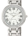 Anne Klein Women's 10/9939SVSV Swarovski Crystal Accented Easy-Read-Dial Silver-Tone Bracelet Watch