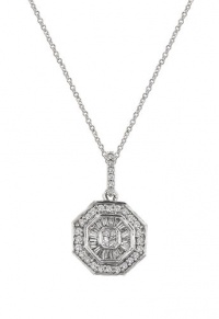 Effy Jewlery Diamond 14K White Gold Pendant, .49 TCW