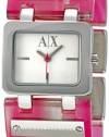 Armani Exchange Pink Plastic Strap Ladies Watch AX3109