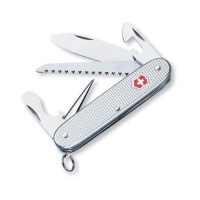 Victorinox Swiss Army Farmer Pocket Knife (Silver Alox Ribbed)