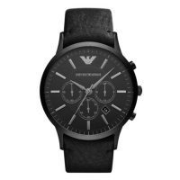 Emporio Armani AR2461 Sportivo Men's Black Leather Watch