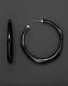 Bold, geometric hoops in black resin from Ippolita.