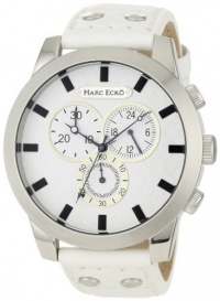 Marc Ecko Men's E14539G3 The Prescott White Leather Strap Watch