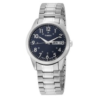 Timex Men's T2M933 Elevated Classics Dress Silver-Tone Stainless Steel Expansion Band Watch