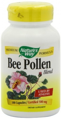 Nature's Way Bee Pollen, 580 mg, 100 Capsules