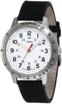 Timex Men's T2N638 Weekender Sport Black Nubuck Leather Strap Watch