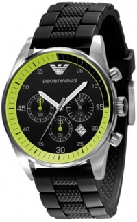 Emporio Armani Men's AR5865 Rubber with Black Dial Watch