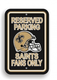 NFL New Orleans Saints Plastic Parking Sign