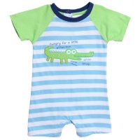 Absorba Baby-Boys Newborn Crocodile Stripes Creeper