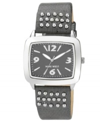 This casual watch from Nine West adds edge to your wrist with studded detail.