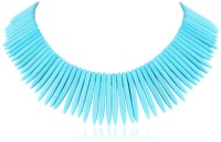 Kenneth Jay Lane Turquoise Sticks and Gold Clasp Necklace