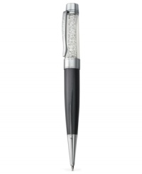 Make lasting memories. Swarovski's crystalline USB pen, with silver-tone and anthracite-colored details, as well as clear crystals, combines a bit of the old with the new in style and function. Approximate size: 5-4/5 x 6/10 inches. Memory 4 GB.