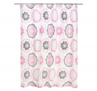 Dwellstudio Shower Curtain, Zinnia Rose