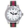 Gucci G Timeless Striped Nylon Strap Mens Watch YA126231