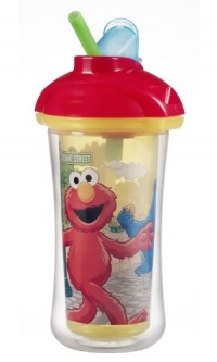 Munchkin Sesame Street Click Lock Insulated Straw Cup, 9 Ounce, Designs May Vary