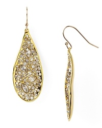 Undulating drops of gleaming hold glitter with Swarovski crystal dewdrops. By Alexis Bittar.