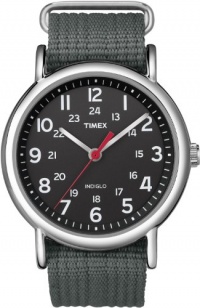 Timex T2N650KW Weekender Gray Slip Through Strap Watch