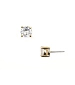 Traditional elegance. Givenchy's simple, yet stunning, stud earrings get a glamorous new look thanks to sparkling round-cut crystals. Crafted in gold tone mixed metal. Approximate diameter: 7 mm.