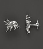 Day traders will appreciate these sterling silver cufflinks from Dolan & Bullock. From the Sterling Silver Collection.