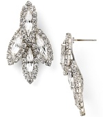 Add delicate drama to your look (day or night) with this pair of earrings from Elizabeth Cole. They're a feather like shape, finished with elegant Swarovski crystals.