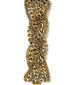 Elizabeth Cole 24 Karat Braided Chain Bracelet