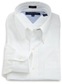 Tommy Hilfiger Men's Pinpoint Dress Shirt with Button Down Collar