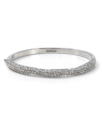 Put on the glamour this season with this striking silver and crystal bangle from Carolee, sure to add sophisticated sparkle to every outfit.