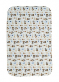 Carter's Keep Me Dry Flannel Bassinet Pad, Monkey Rock Star