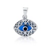 Bling Jewelry 925 Sterling Silver Blue Evil Eye Pendant