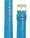 Ladies' Genuine Lizard Watchband Turquoise 18mm Watch Band