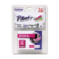 Brother Tape, White on Berry Pink (TZMQP35)