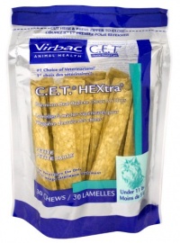 C.E.T. HEXtra Premium Oral Hygiene Chews with Chlorhexidine, Petite/Small Dogs, 30 Chews