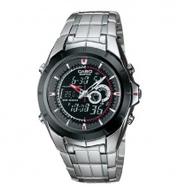 Casio Men's EFA119BK-1AV Ana-Digi Edifice Thermometer Bracelet Watch