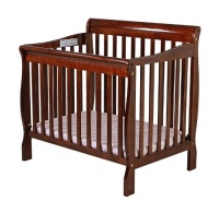 Dream On Me 3 in 1 Aden Convertible Mini Crib, Espresso