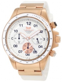 Vestal Unisex ZR2CS04 ZR-2 Rubber Rosegold White Chronograph Watch