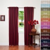 Solid Thermal Insulated Blackout Curtain 84L- 1 Set-BURGANDY