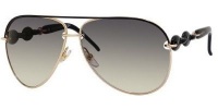 Gucci GG4225/S Sunglasses - 0WPO Shiny Black (AE Dark Gray Ochre Lens) - 63mm