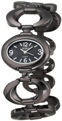 XOXO Women's XO5207 Black Dial Gun Metal Open Link Bracelet Watch