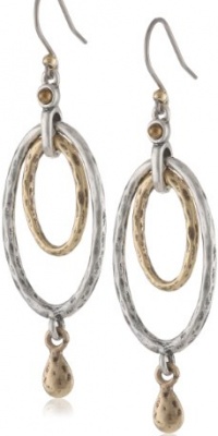 Lucky Brand Two Tone Oval Orbital Earrings